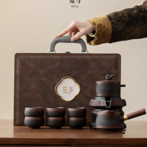 紫陶自动功夫茶具套装懒人泡茶壶2026新款送长辈老师退休生日礼物